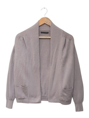 Damen M&S Kaschmir Cardigan Pullover Luxus Strickpullover vorne offen UK 18