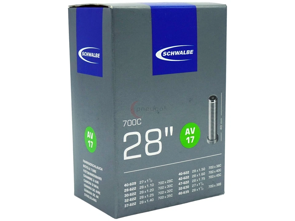3x bicycle tube Schwalbe 40-609 (27x1 1/2) AV 40mm Schrader + tire lever - Image 2 of 4