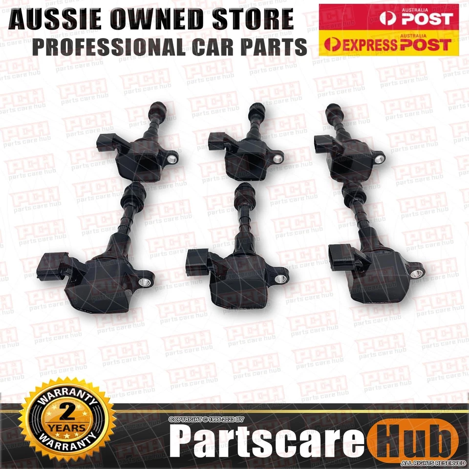 Set of 6 Ignition Coils Pack for Nissan Maxima Murano Navara Pathfinder Elgrand - image 2 of 4
