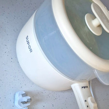 SUPOR H20YK840A Electric Food Steamer 800W 1.2L White 1 Tier 2 Settings