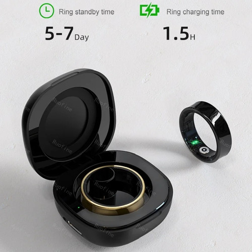 Smart Ring Fitness Tracker Connected Swimming Pool Sport Band Men Jewelry - Picture 5 of 27