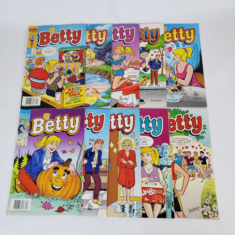Archie Comics Betty VTG 1995-1996 (Lot of x10) #27-33 #35 #39 #40 Comic Book