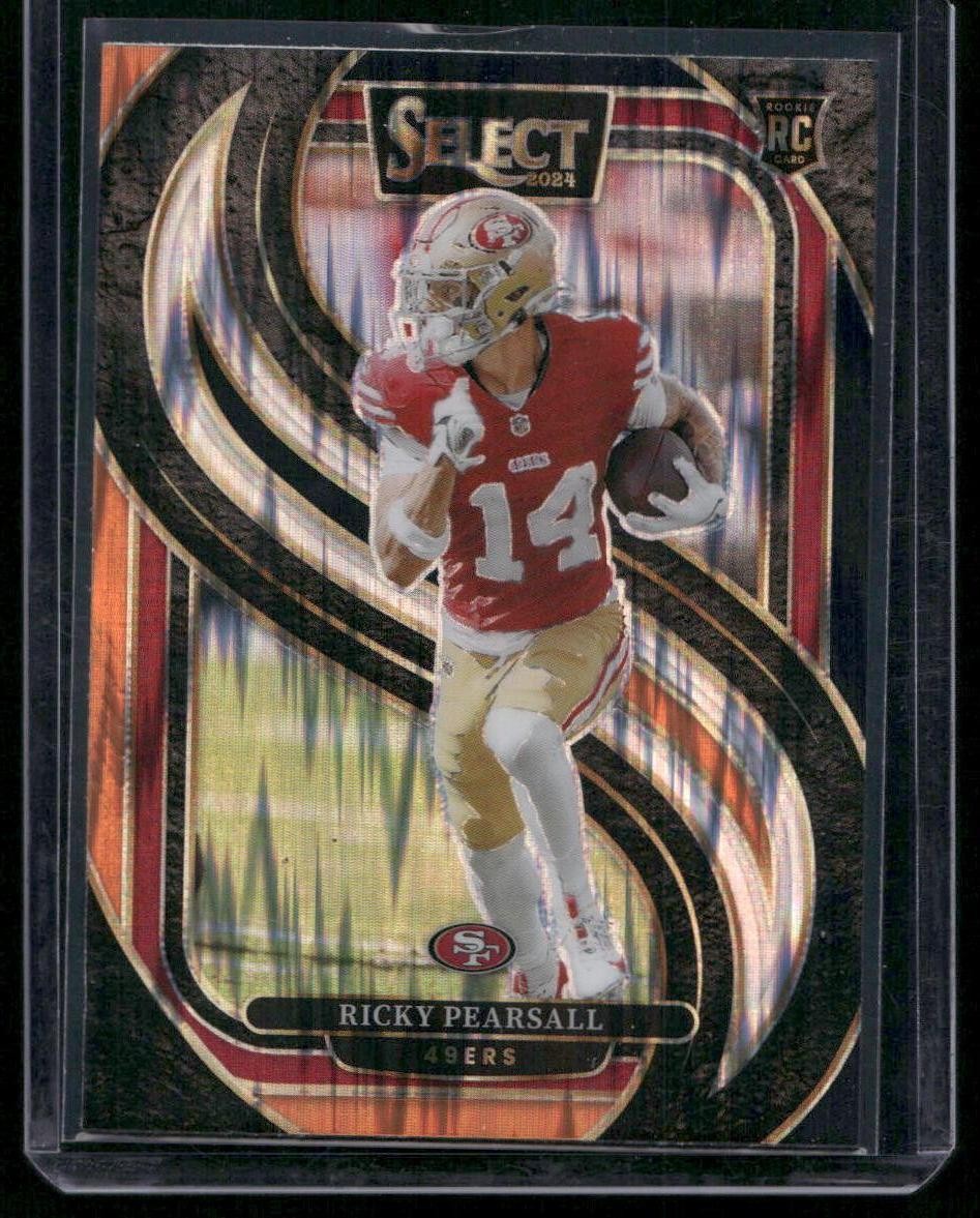 2024 Panini Select #173 Ricky Pearsall Black & Orange Prizm Shock Rookie RC