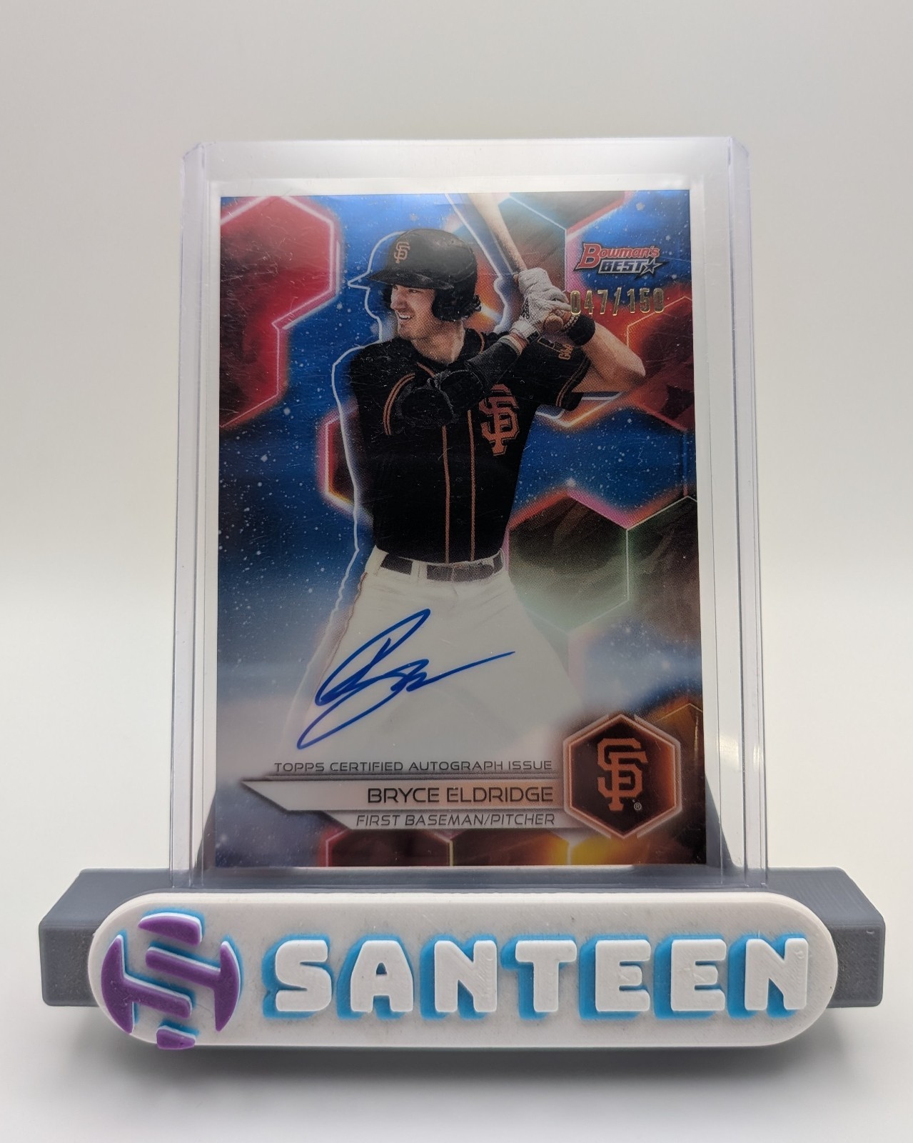 2023 Bowman's Best Bryce Eldridge Blue Auto #47/150 San Francisco Giants