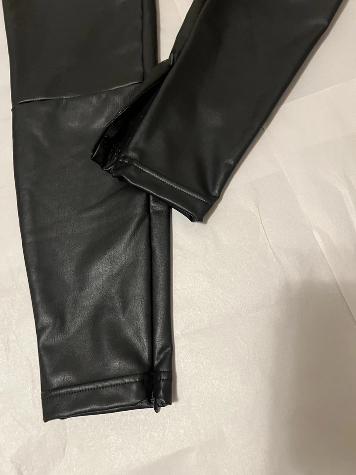 A New Day Pants Women's Size Large 30" Black Faux Leather Elastic Waist NWOT - Image 3 of 4