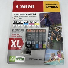 New Genuine Canon PGI-250XL CLI-251XL C/M/Y/BK Ink Cartridges Value 5 Pack OEM