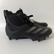 adidas Mens 10 ADIZERO Chaos Football High Top Black Football Cleats ID9103 NEW