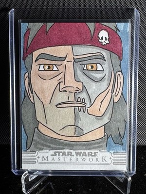2025 Topps Star Wars Masterwork BadBatch ''Hunter'' Sketch by Ryan Johnston  1/1