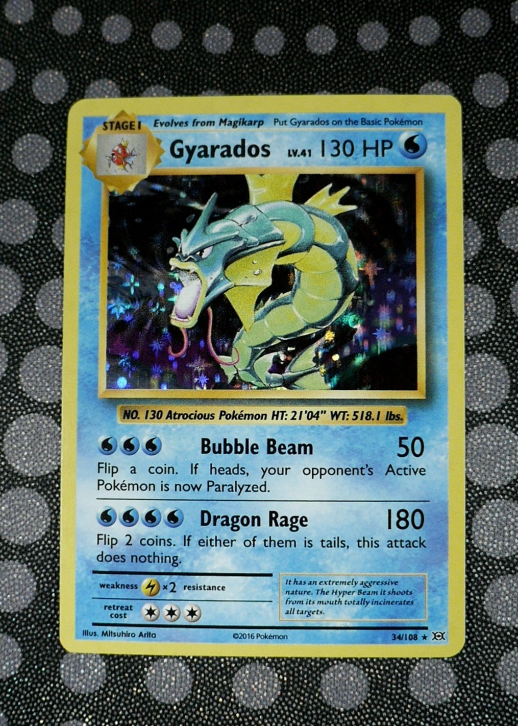 Gyarados Pokemon XY - Evolutions #34/108 Holo