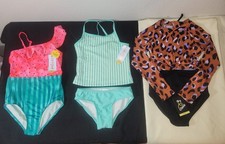 Art Class And Cat  Jack 1pc/2pc Swimsuits Girls Size M 8 . Set Of 3. New
