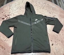 Nike Tech Fleece Mens Large Windrunner Jacket Olive Green Active