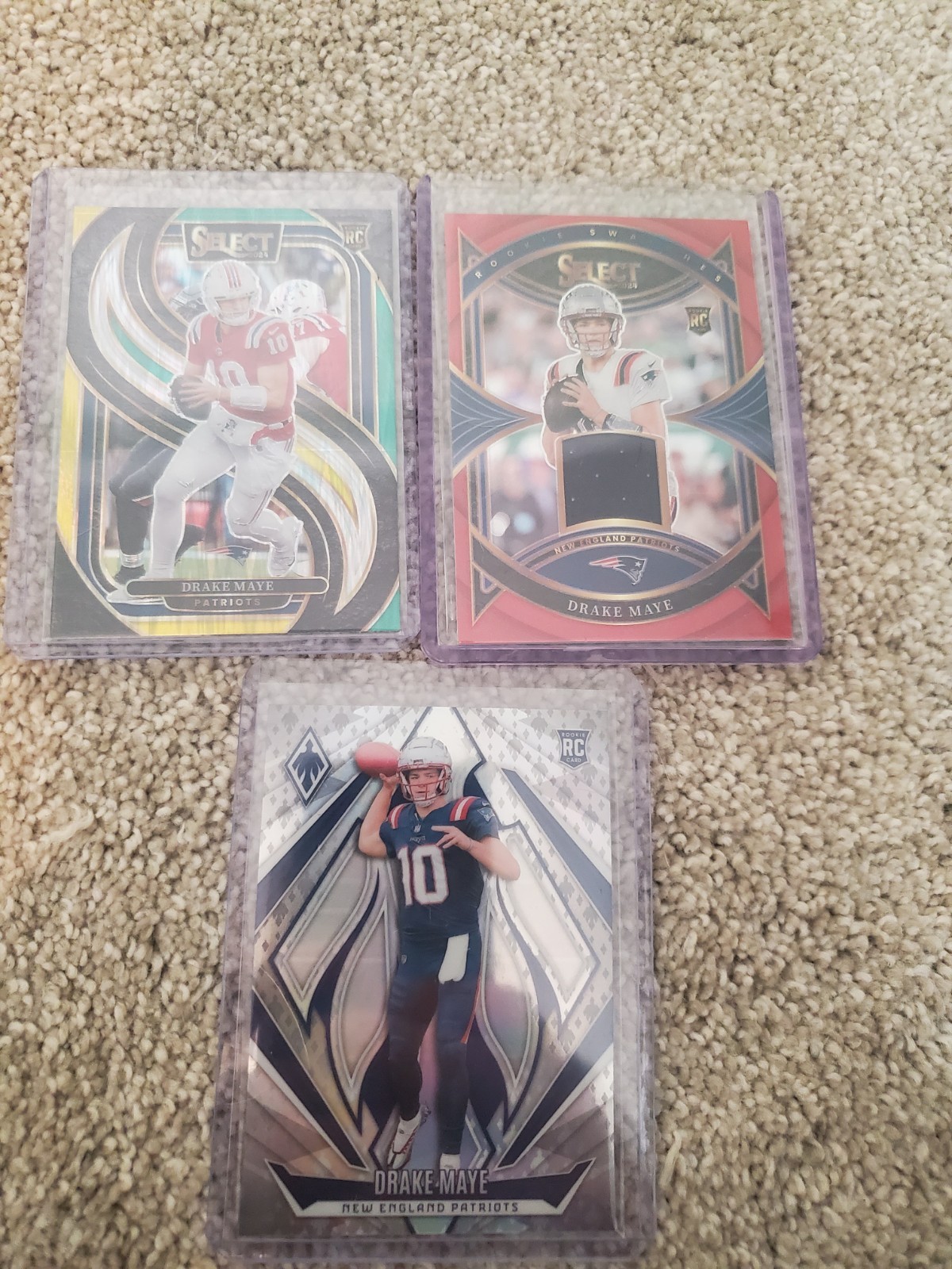 DRAKE MAYE ROOKIE CARDS 2024 Phoenix /399, 2024 Select Green And Yellow, Swatch