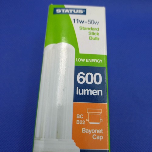 5 x 11W = 50w Status Low Energy CFL Light Bulbs BC B22 d Energy Saving Lamps - Picture 13 of 16