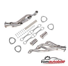 Ss Block Hugger Exhaust Headers For Sbc V8 265-400 Afg Body 64-87 Sb Chevy