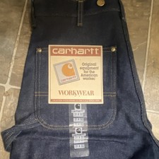 Carhartt Men's Pants 31 x 32 Denim 90s double knee made in USA VTG dead stock