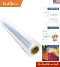 Clear Cellophane Wrap Roll 31.5 in x 110 ft - For Elegant Gift Wrapping