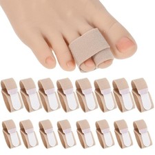 16PCS Fabric Hammer Toe Corrector Reusable Toe Splint Wrap Protector