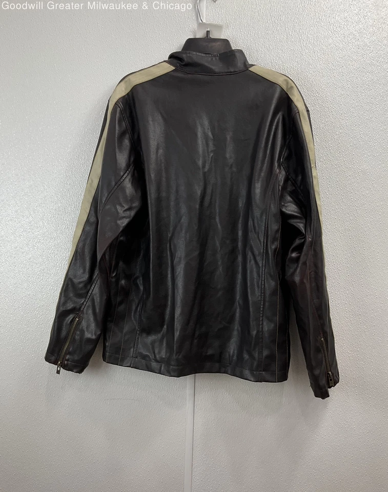 Chaqueta de cuero Point Zero talla pequeña para hombre Foto 2 de 4