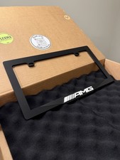 Amg Black-white Design 3d Performance License Plate Frame-fits Mercedes Models Amg Black-white Design 3d Performance License Plate Frame-fits Mercedes Models