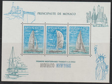 == Monaco. Bloc-Feuillet ★★ Transat à la voile Monaco - New York - 1985 ==