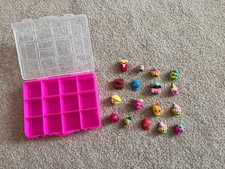 Shopkins Lot of 17 with storage container