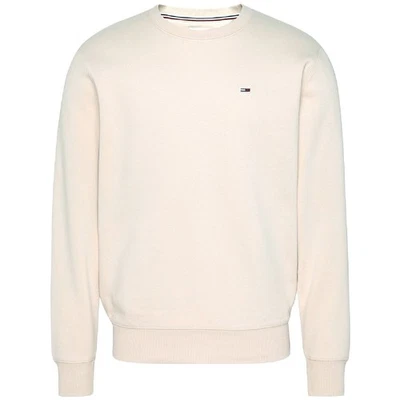 Tommy Jeans sweat beige homme Regular Fleece DM09591 newsprint taille S - Photo 1/4
