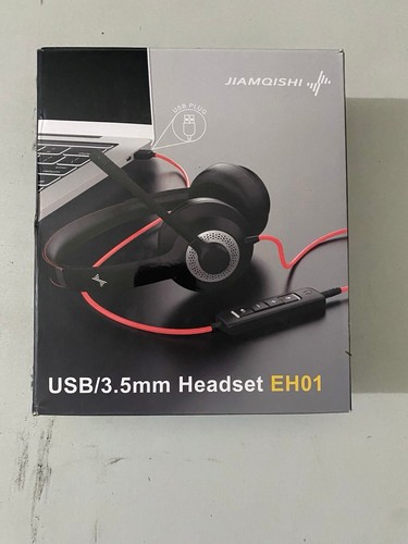 USB Headset mit Mikrofon für PC, On-Ear Computer Laptop Kopfhörer mit Geräusch... - Bild 4 von 5