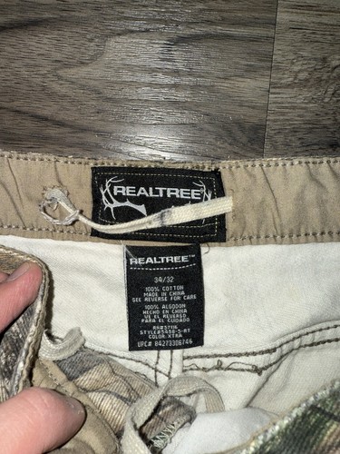 Realtree Camo Hunting Pants Adjustable Waist Zipper Front 34/32 - Picture 3 of 5