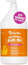 Wild Alaskan Fish Oil for Dogs  Cats - Pollock  Salmon Oil Blend - Omega 3 Fat