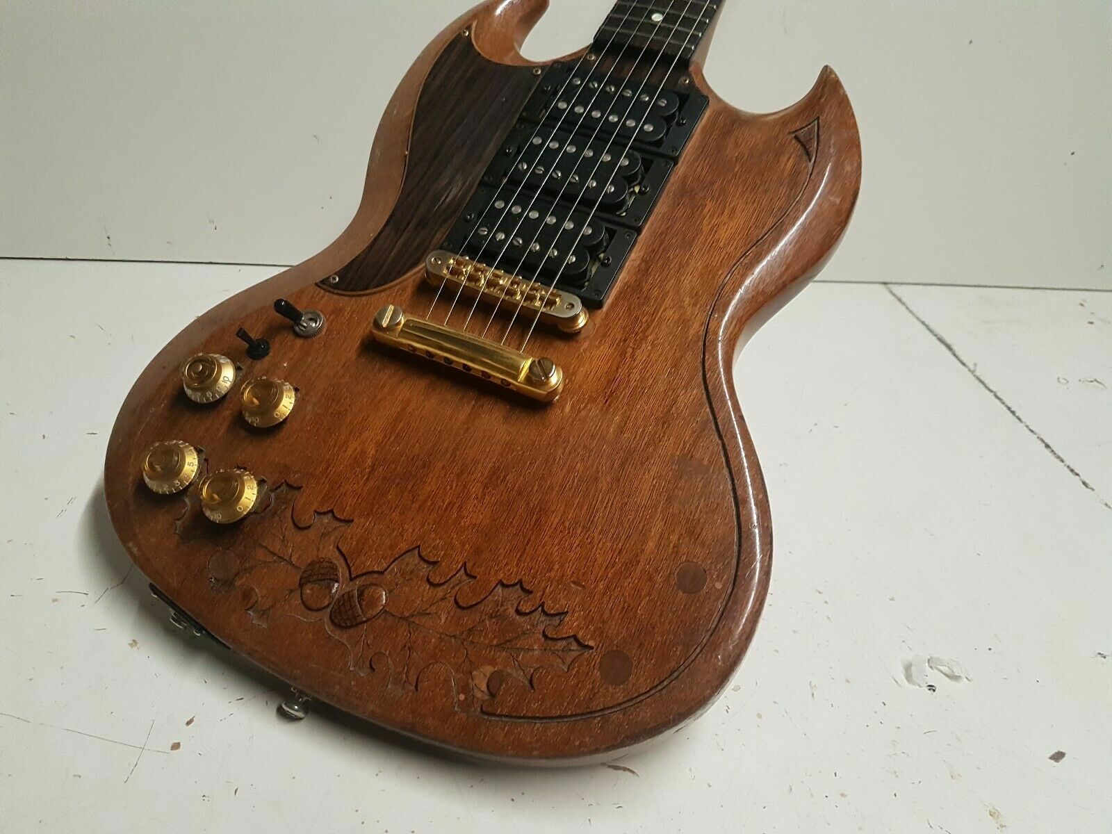 60's GIBSON CUSTOM SG - LEFT HAND - CARVED TOP - made in USA