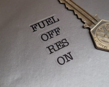 Fuel Switch Label Set Motorcycle Stickers - Off On Red Bike Reserve Gas Petrol