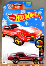 2016 Hot Wheels Snowflake Card #58 HW Mild to Wild 3/10 CORVETTE STINGRAY Red