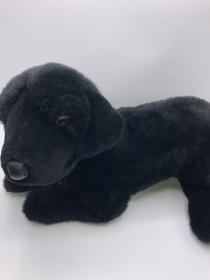 FAO Schwarz Black Lab Plush Fifth Avenue 16  Clean 