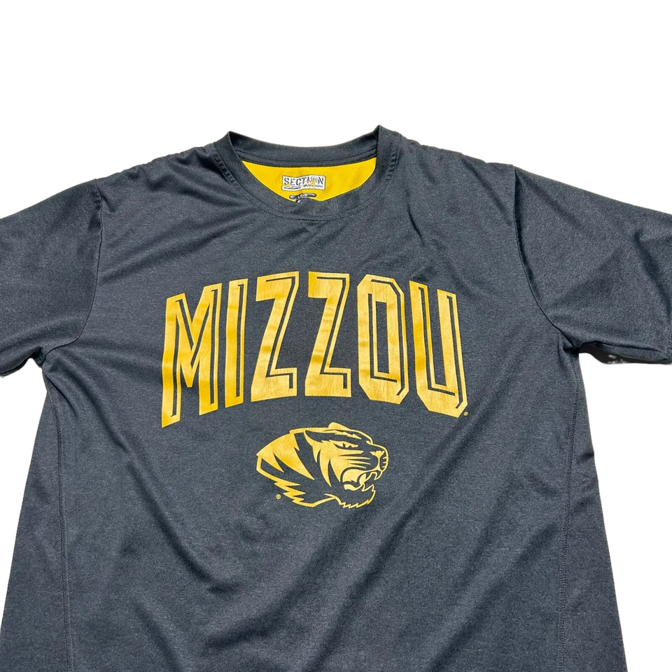 Camisa Majestic Missouri Tigers Para Hombre Grande Mizzou Negra Manga Corta Dorada Ventilada Foto 2 de 4