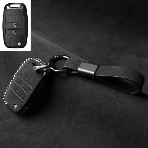 Full Suede Covered Key Fob Remote Protector Holder Cover Case For Kia Sorento - Picture 5 of 9