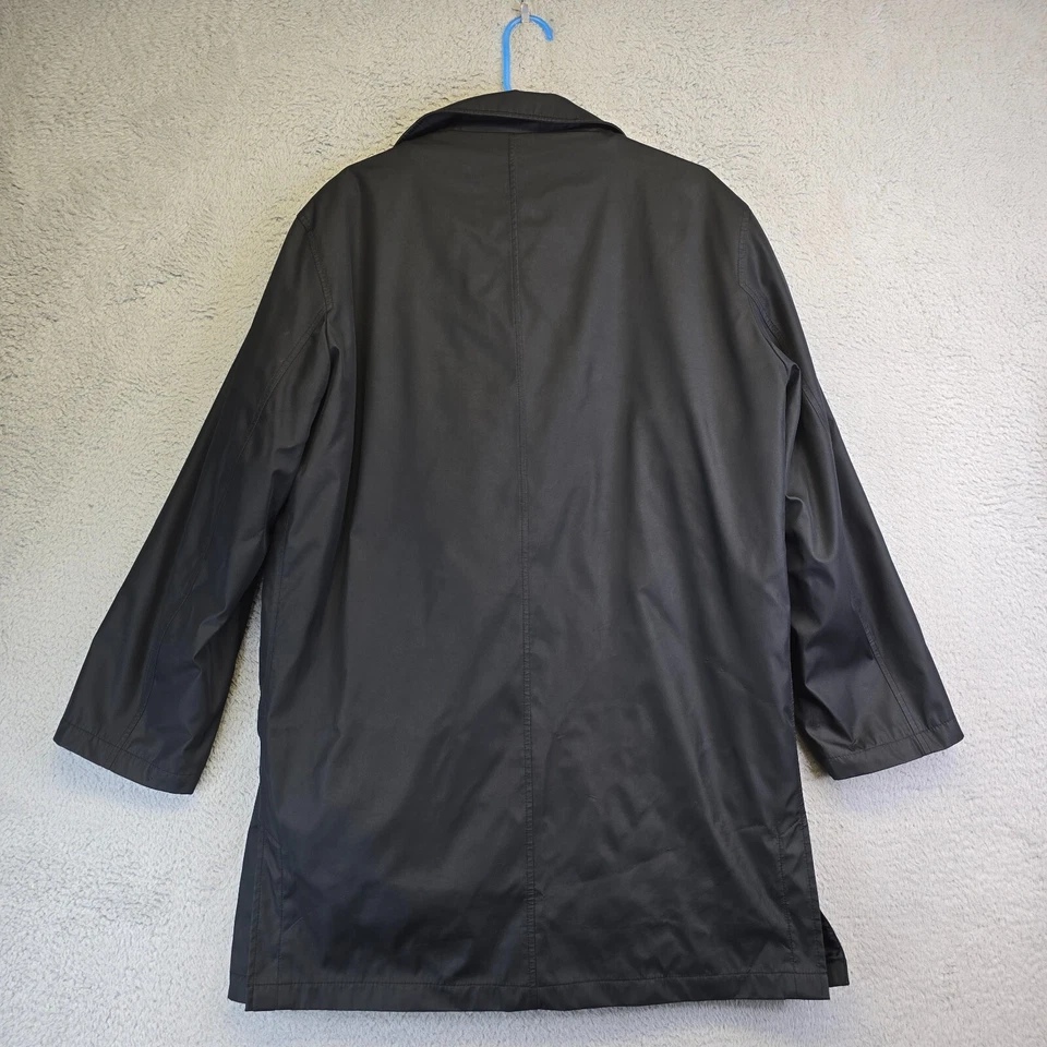 Stafford Performance Bonded Polyester Coat Mens 48 Black Long Quilt Lined Jacket - Image 4 of 4