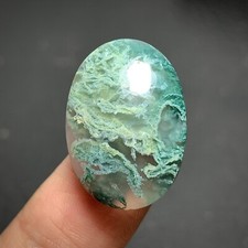 Scenic Moss Agate Cabochon 23x16x7mm High Quality 21.5 ct