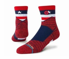 NWT Stance Performance Sport Mid Cushion American QTR Socks. Men's Large