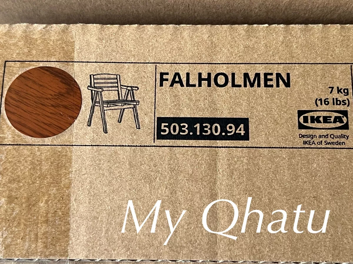 IKEA FALHOLMEN Armchair Outdoor Light Brown Stained New eBay