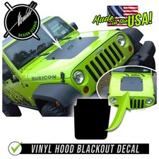 Hood Blackout Racing Stripes Vinyl Decal - Fits 2007-2017 Jeep Wrangler Jk