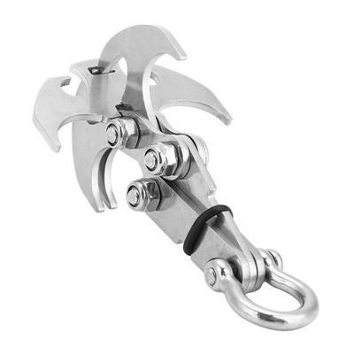 Edelstahl Kletterklaue Faltbare Grappling Haken Kletterhaken Outdoor Survival...
