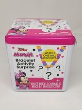 Disney Minnie Mouse Bracelet Activity Surprise Box Craft Kit Charms Beads Cord
