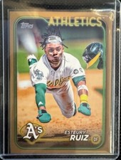 2024 Topps Series 1 Esteury Ruiz #21 Gold Oakland A's Athletics 1325/2024
