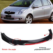 For Toyota Yaris Hatchback Blackred Front Bumper Lip Splitter Spoiler Body Kit
