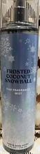 Bath  and Body Works 8 oz Fine Fragrance Mist Spray FROSTED COCONUT SNOWBALL