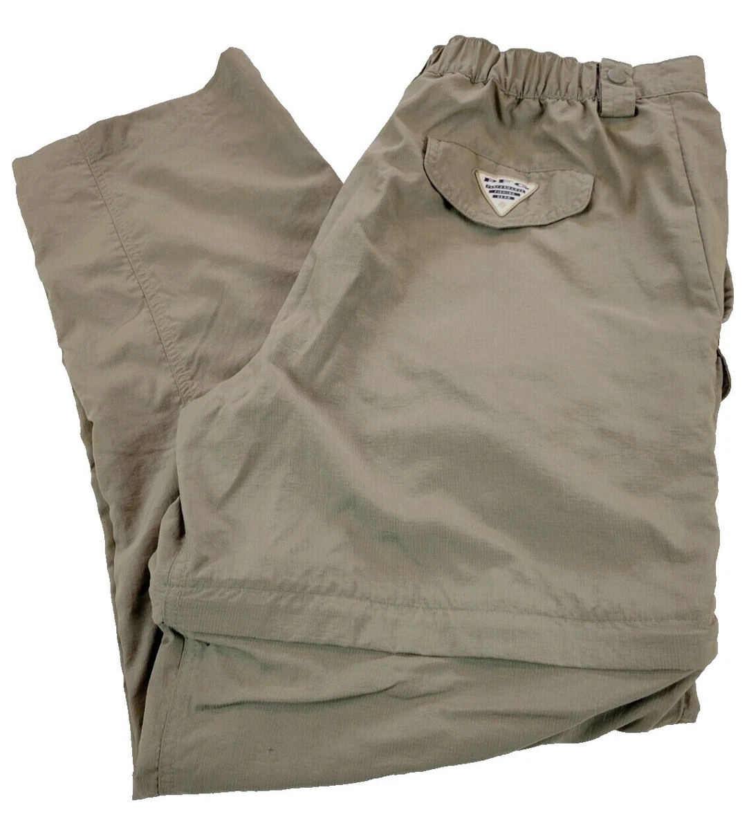Pantalon Convertible Columbia PFG - Homme, 40x30, Gris, Nylon, Pêche (occasion)