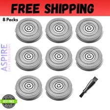 8x Replacement Heads for Skull Shaver Pitbull Gold Silver Platinum Diamond Blade