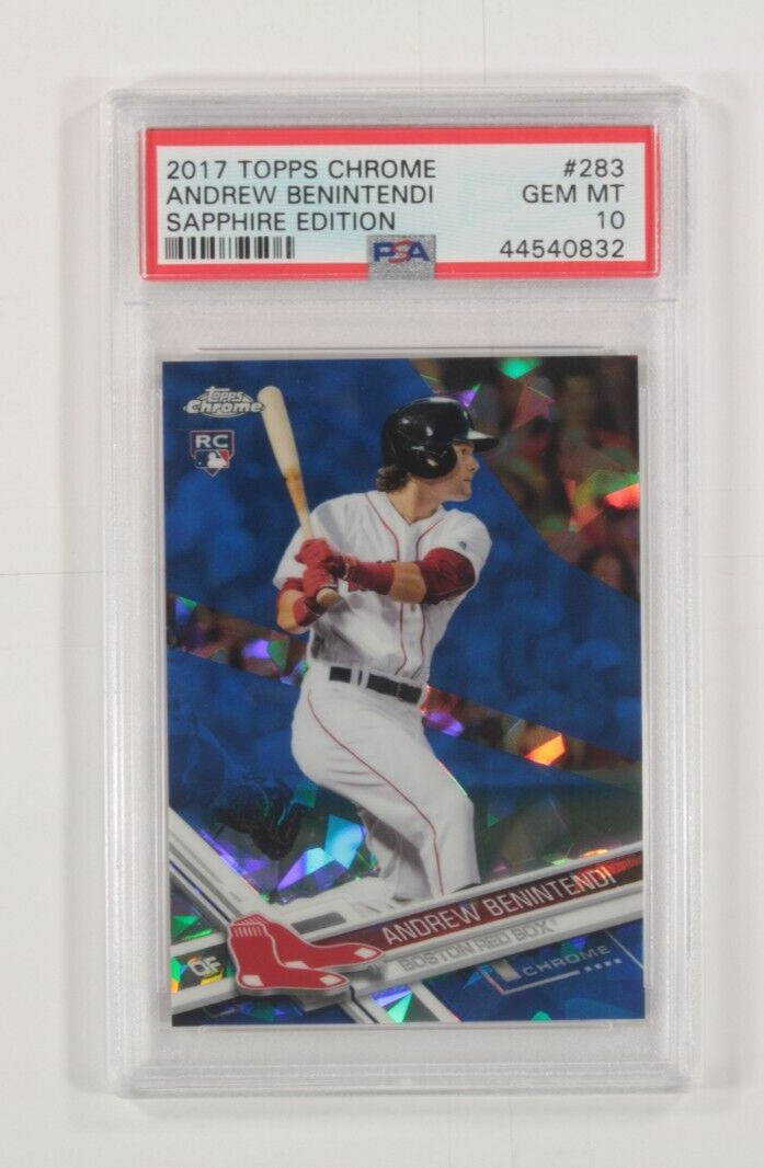 2017 Topps Chrome Andrew Benintendi Sapphire Edition #283 PSA 10 Gem Mint