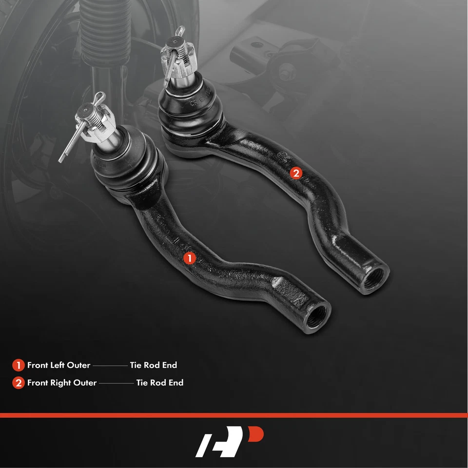 2x Outer Front Tie Rod Ends for Nissan Navara Pathfinder D22 D40 R51 2005-2019 - image 3 of 4