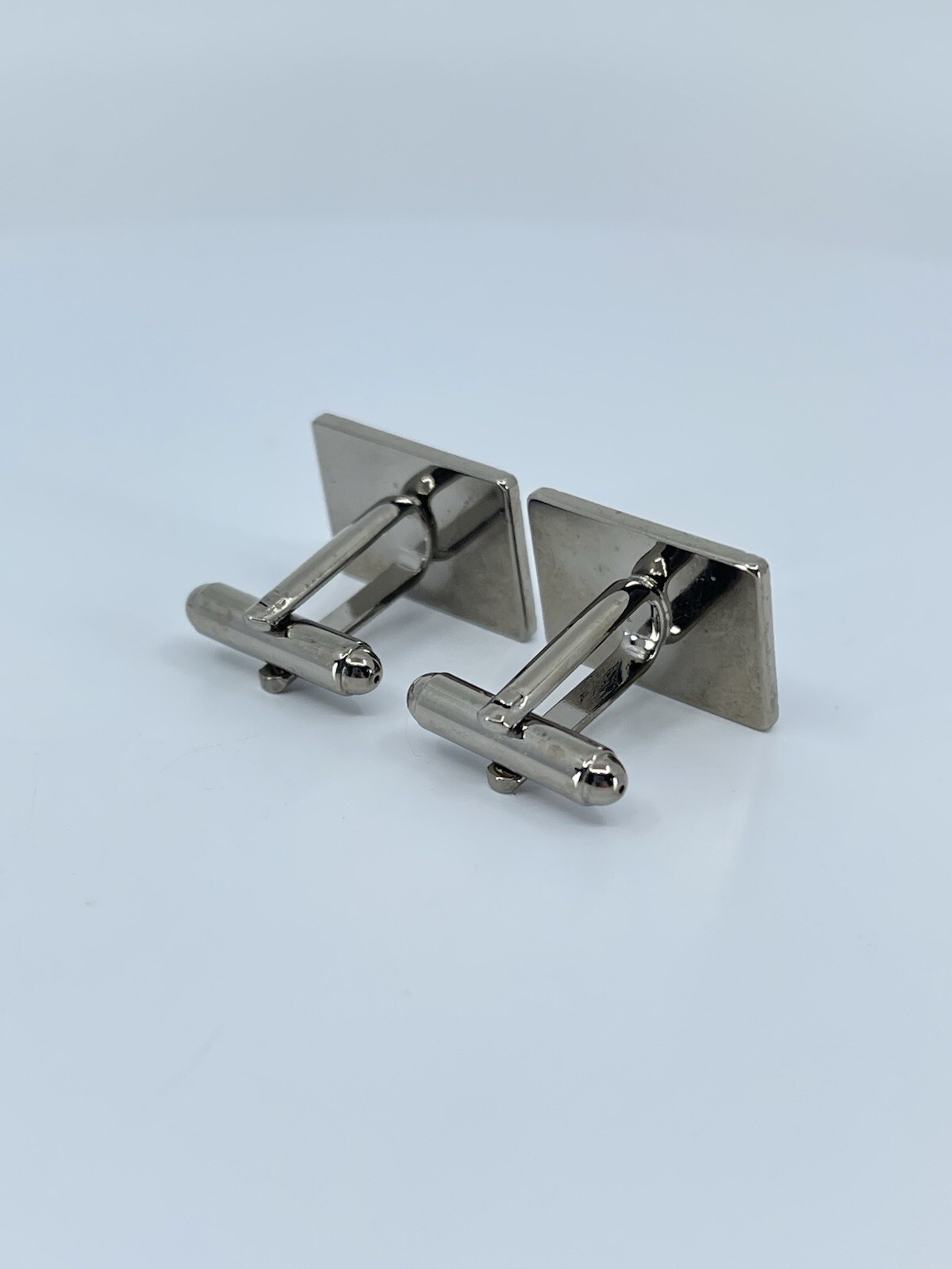 Gray rectangle cufflinks brushed and polished fra… - image 10